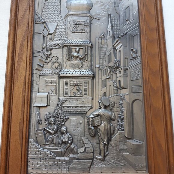 Antique WMF Zinn German Pewter Art panel - Picture 2 of 6